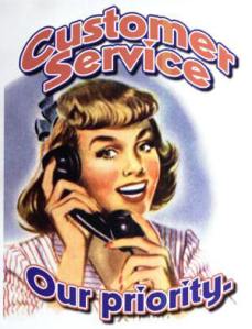 vintage customer service poster